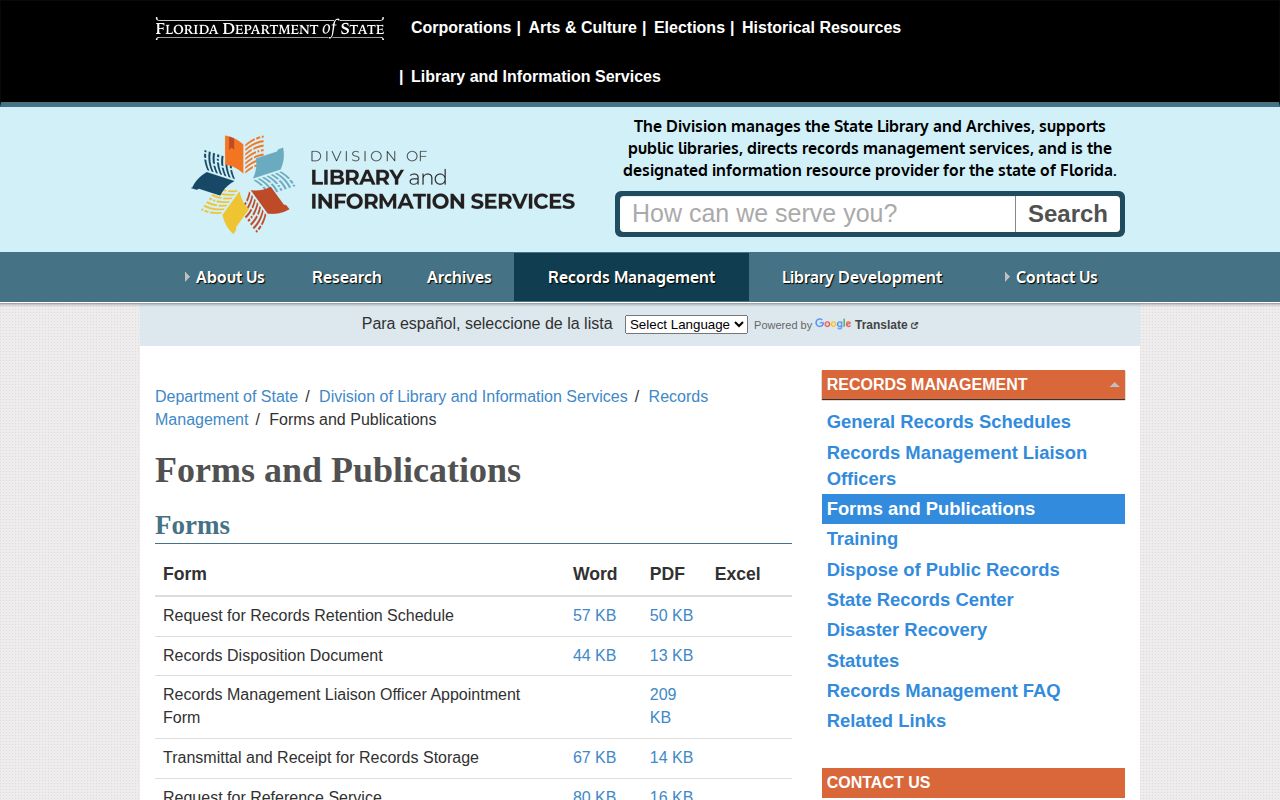 Florida archive guidance for older Columbia County booking records