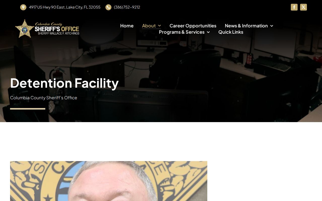 Columbia County Detention Facility booking and custody information